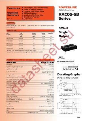 RAC05-12SB datasheet  